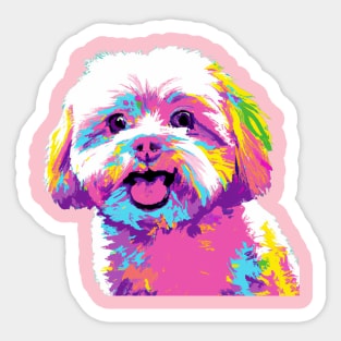 Maltese Pop Art - Dog Lover Gifts Sticker